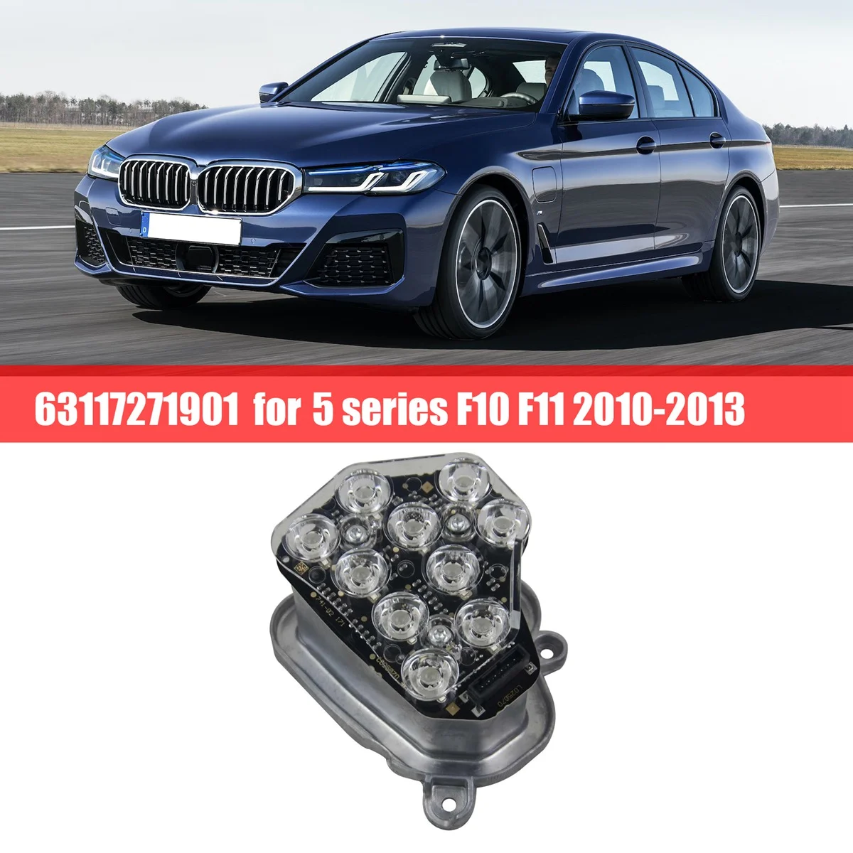 63117271901 г. Модуль поворота левой фары Bi-Xenon светодиодный индикатор для BMW 5 серии F10