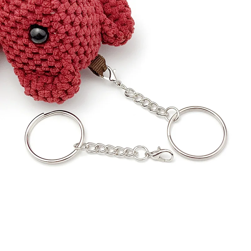 20-100Pcs 20-25mm Metal Screw Pin Key Ring Key Chain Round Wire Open Circle DIY Jewelry Toy Pendant Making Accessories Wholesale