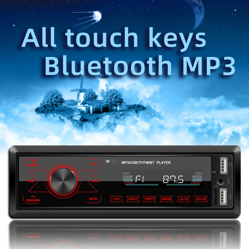 

Universal Autoradio Car Radio With Bluetooth LCD Touch Screen Stereo Mp3 Player Automotive Multimedia Car Audio 1 Din Autostereo