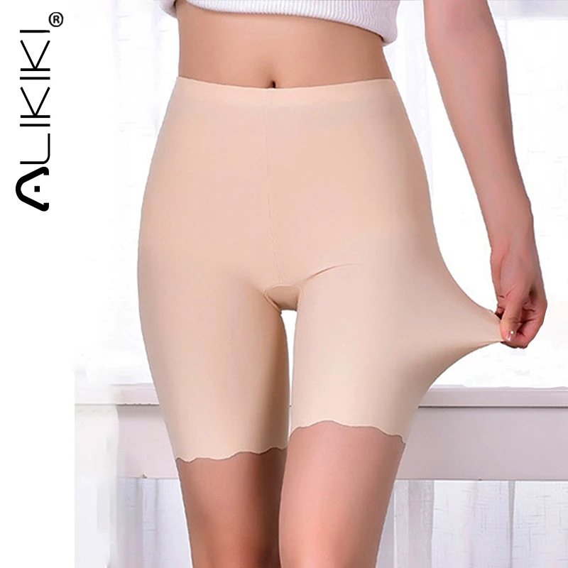 

Slip Shorts For Under Skirt Dresses Anti Chafing Thigh Bands Underwear Women Girls Lace Stretch Safety Pants Plus Size