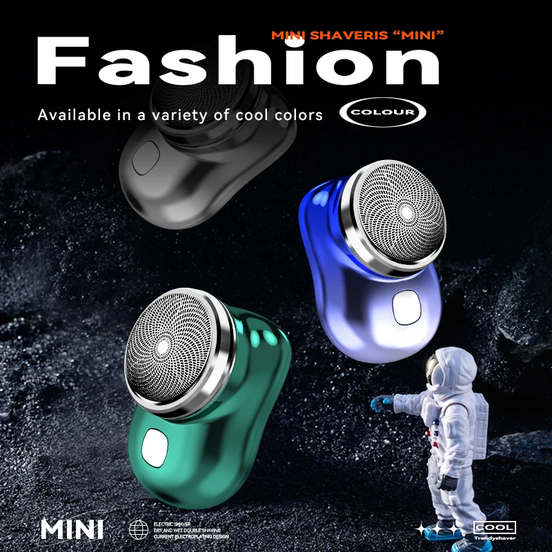 Portable Electric Shaver Mini Heard Trimmer Beard Shaving Reciprocating Cutter Head Rechargeable Knives Razor For Men