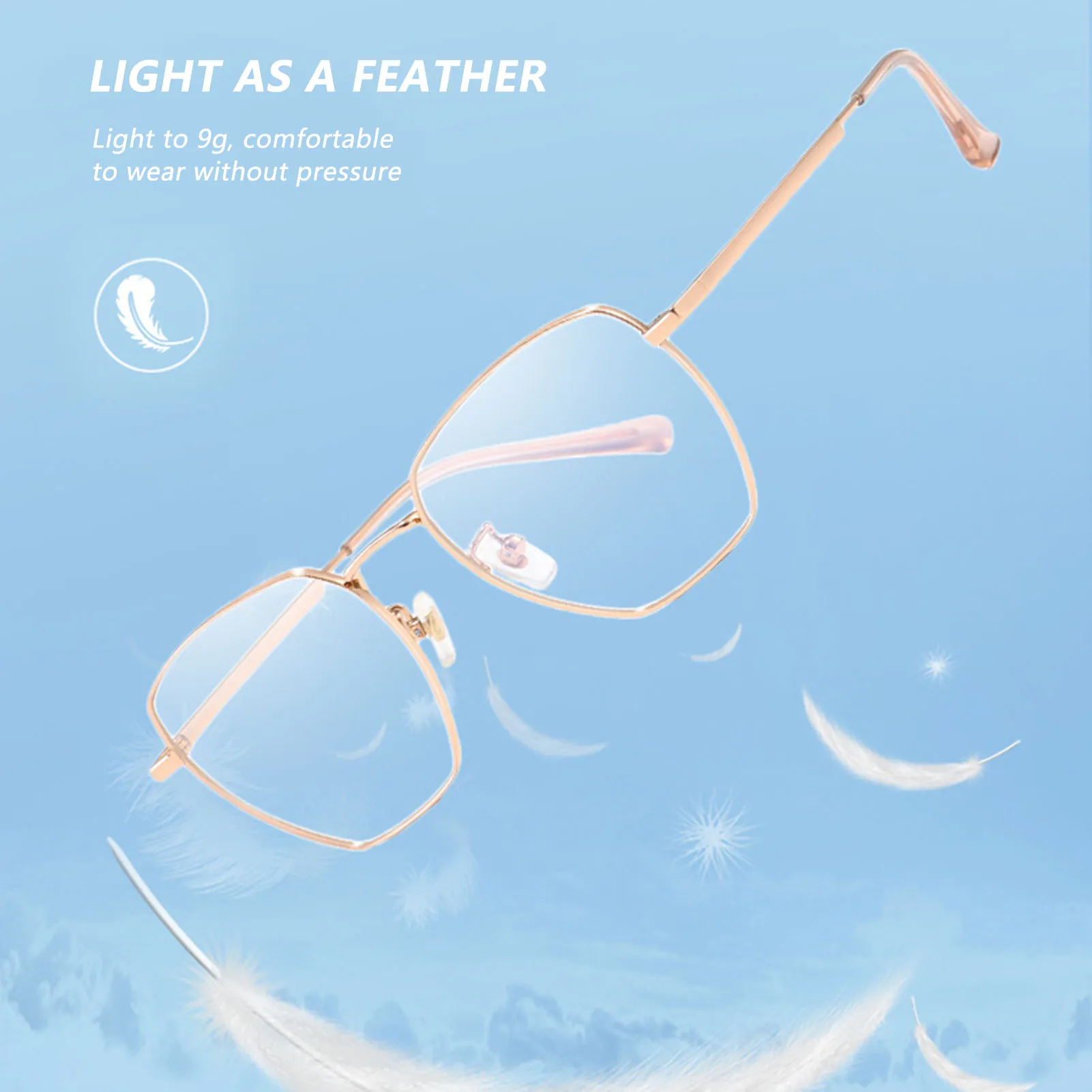 

Pure Titanium Spectacle Frames with Lens Shape for Man Woman Clearly Durable Lightweight Anti Eyestrain Metal FS99