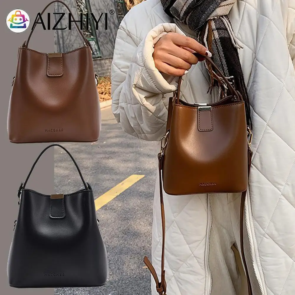 

Сумка-тоут женская из экокожи, модный саквояж большой вместимости в повседневном стиле, портативный однотонный Элегантный Простой чемоданчик для выходных и отпуска