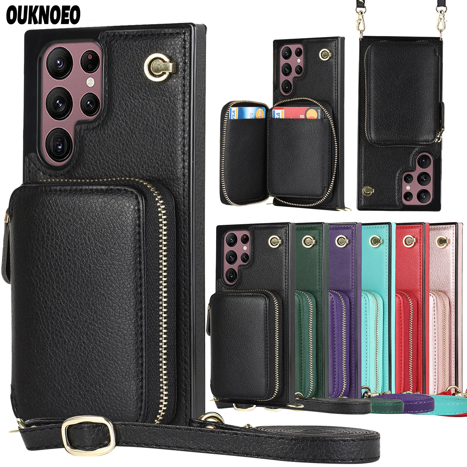 

Luxury Flip Wallet Leather Case For Samsung Galaxy S22 Ultra S21FE S20 S10 S9 Plus Note 20 Ultra 10 Pro 9 Backpack Protect Cover