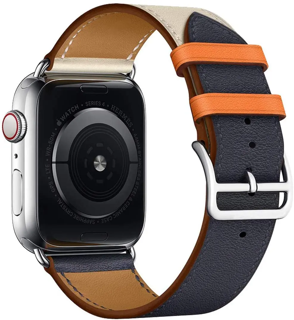 

Leather Strap for Apple Watch band 41mm 44mm 40mm iWatch 38mm 42mm Single watchband Belt Apple watch Series 7 6 5 SE Bracelet