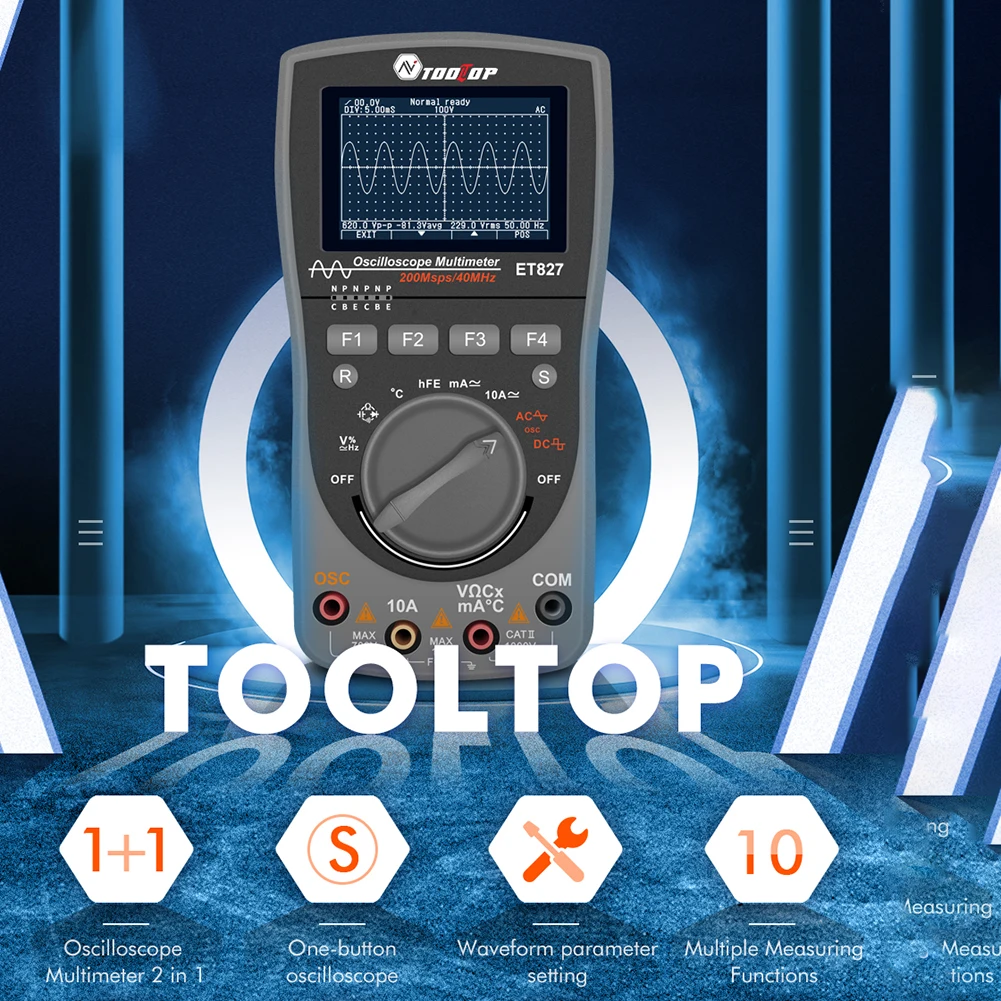 

Professional Auto Multimeter With Analog Graph Digital Oscilloscope Multimeter Multi-function Resistance Frequency Diode Tester