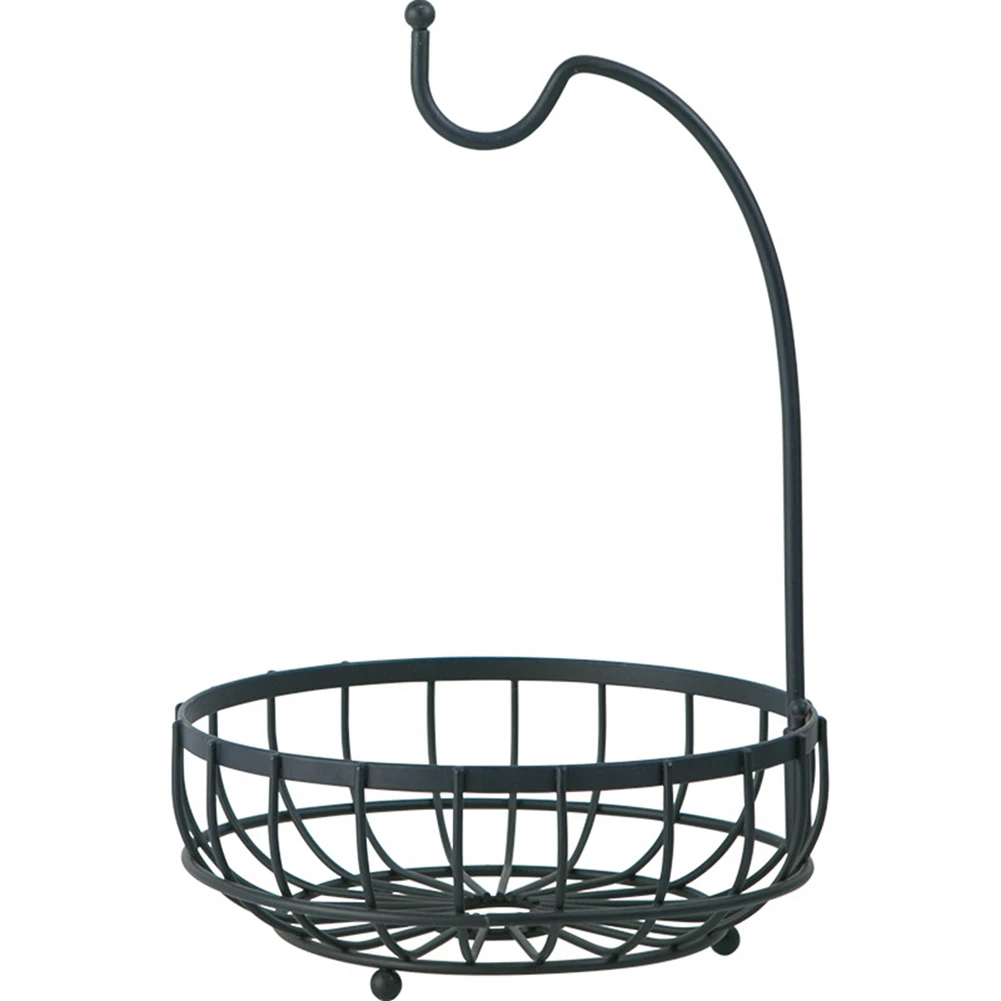 

Kitchen Basket Fruit and Vegetable Basket Banana Hanger Basket Drain Rack Holder Snack Tray Table Storage Stand A