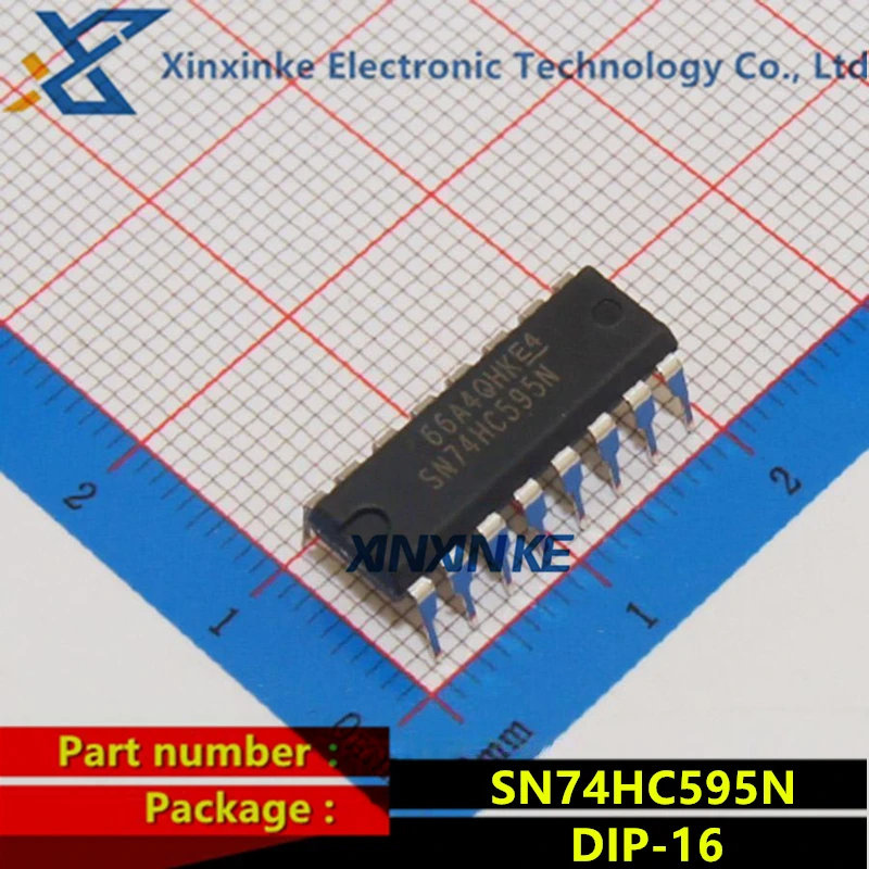 

SN74HC595N 74HC595N DIP-16 8-bit Shift Register For Tri-state Output Registers Logic ICs Brand New Original