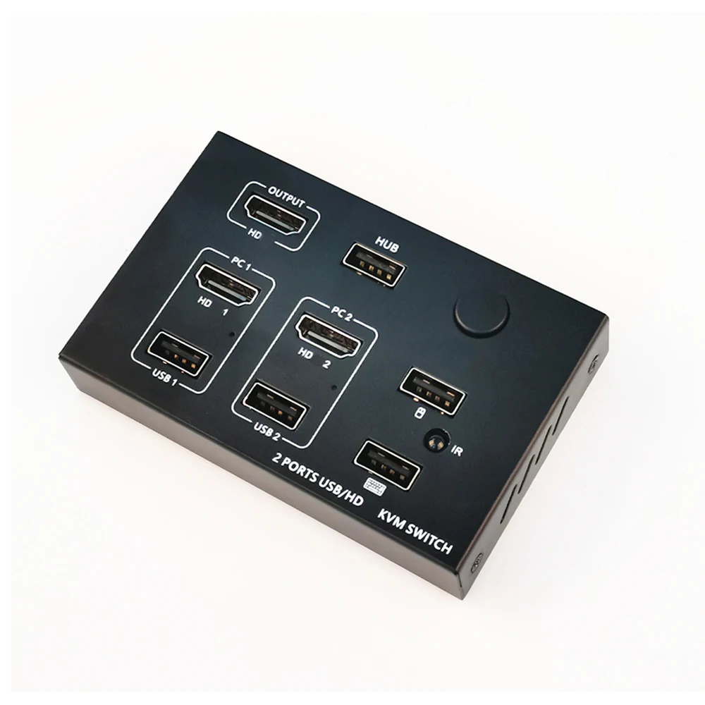 

KVM переключатель сплиттер 4KX2K 2-портовый HDTV USB подключи и работай популярный для совместного монитора клавиатуры и мыши адаптивный HDCP принте...