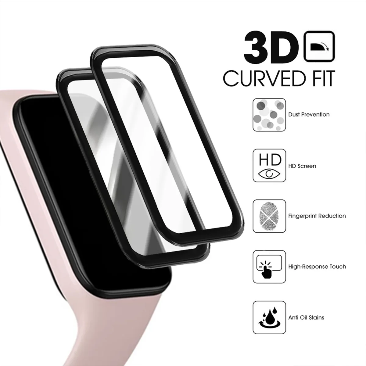 Гидрогелевая пленкакомпозитная мембрана для Xiaomi Watch 98 Active, защитная пленка от царапин для Miband 89 Active (art.: 3920d82063e31) - 3920d82063e31