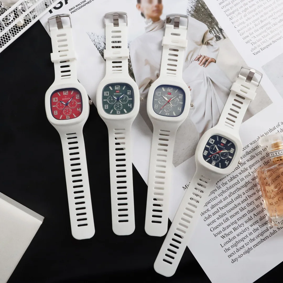 

Fashion Personality Square Sports Student Watch for Men And Women Leisure Couple Quartz Watch Popular Wholesale 8888-7