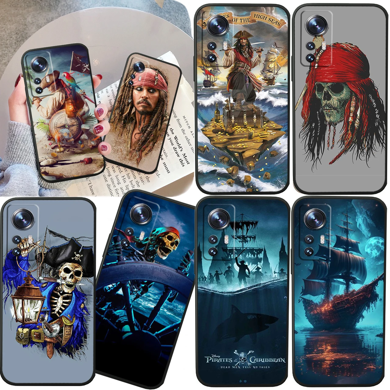 

Disney Pirates Caribbean Cool For Xiaomi Mi 13 12T 11X 10T Note 10 Ultra Pro Lite 5G Soft Silicone Black Phone Case