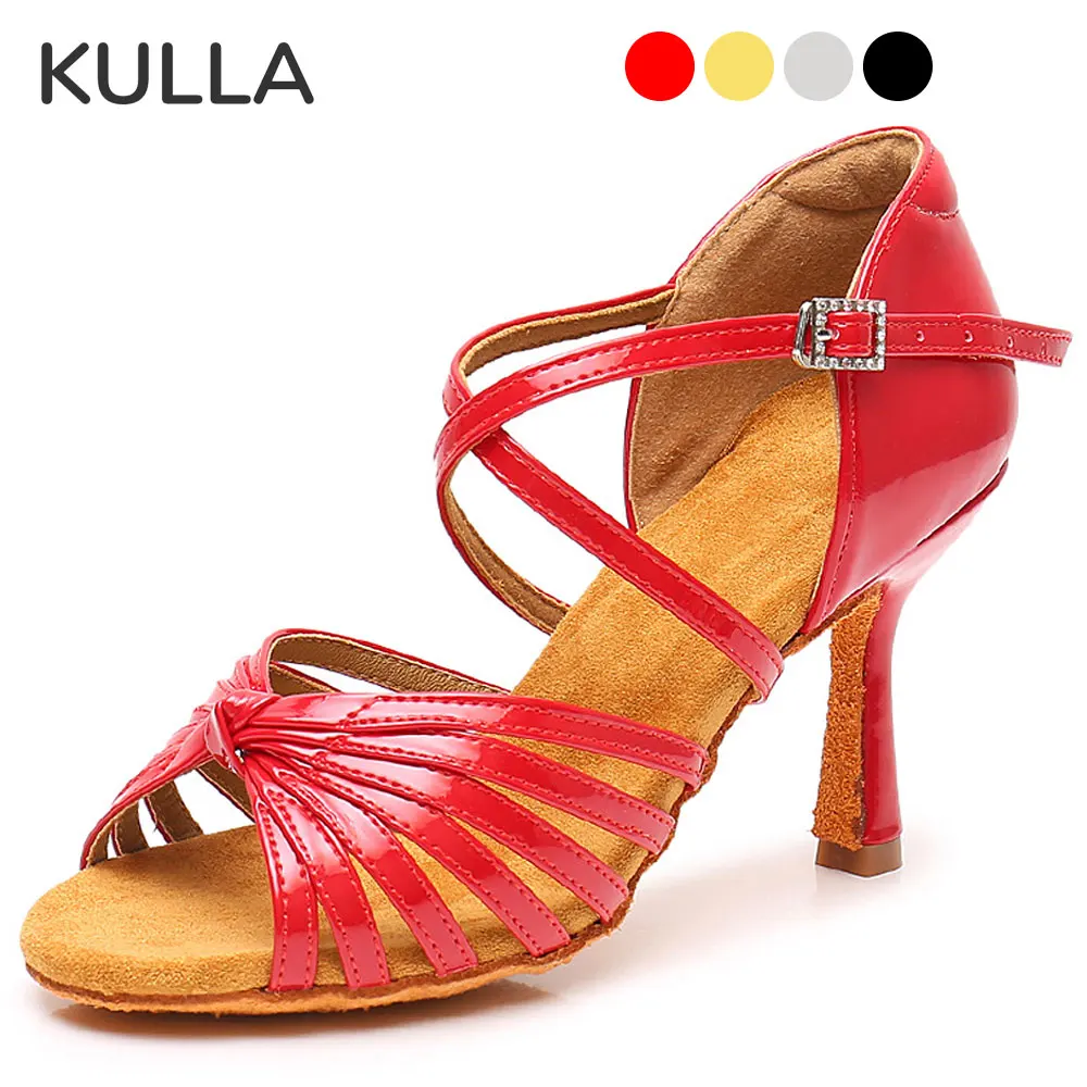 

Latin Dance Shoes For Women Female Ballroom Salsa Dance Shoes High Heels Professional Jazz Tango Dancing Shoes Red Party Sandals
