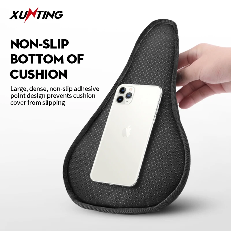 Xunting Silicone Bicycle Saddle Cover Breathable MTB Bike Seat Cushion Mat Silica gel Cycling Accessories | Спорт и развлечения
