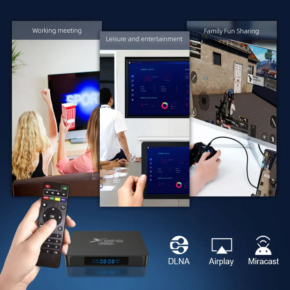 Приставка Смарт-ТВ X96Q PRO Android 10 Allwinner H313 4 ядра 2 + 16 ГБ Wi-Fi |