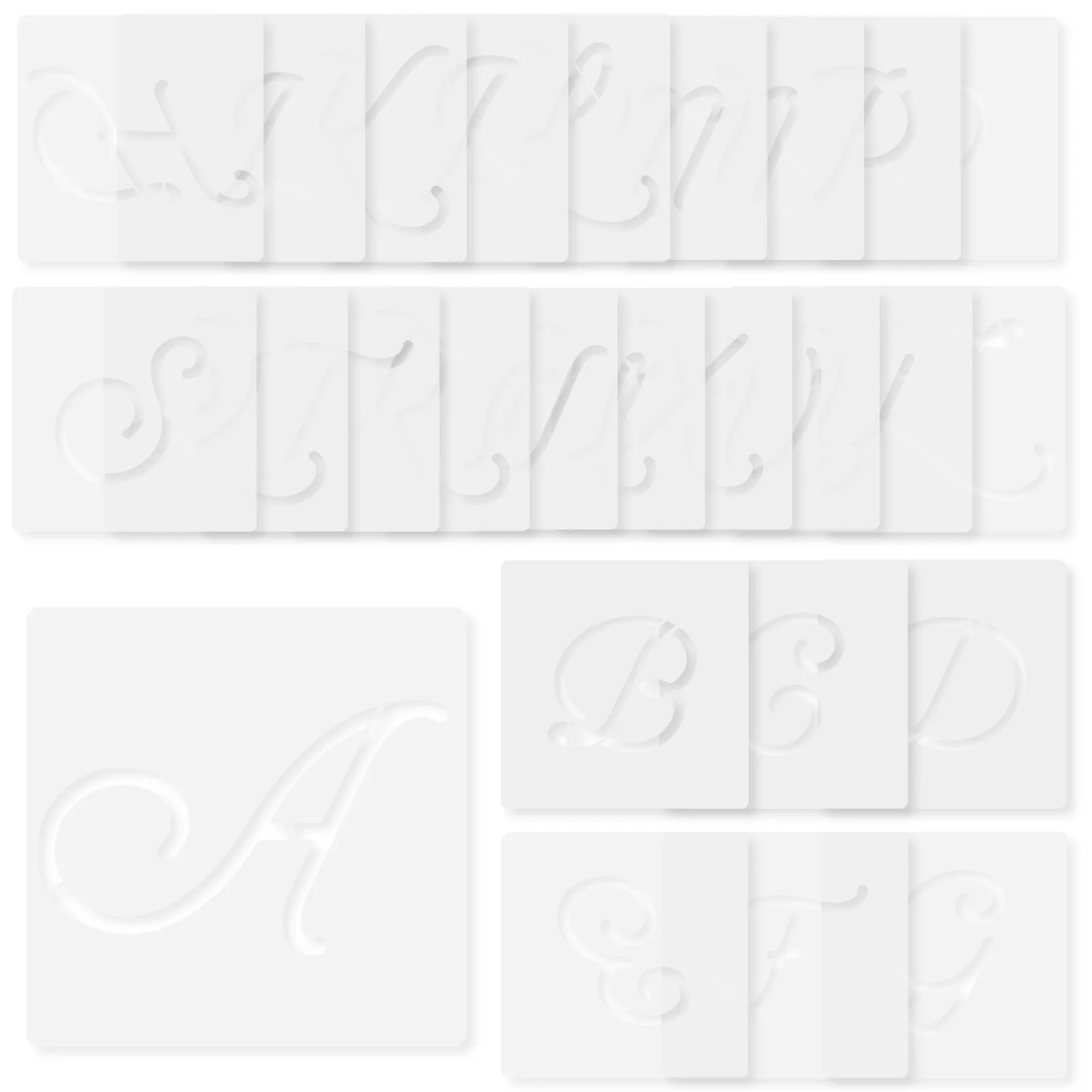 

Letter Cutout Template Delicate Stencils Small Spray DIY Printing Multi-function Daily Use Alphabet