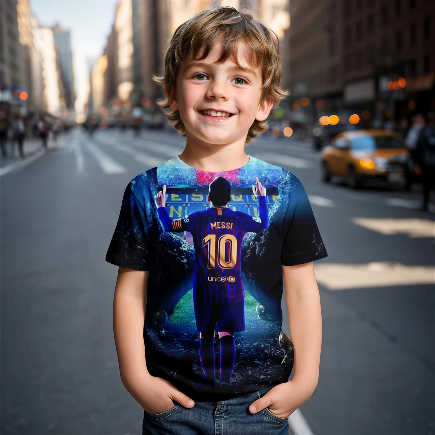 Детская Футболка С Короткими Рукавами Милый Мультяшный 3d Футбольный Дизайн