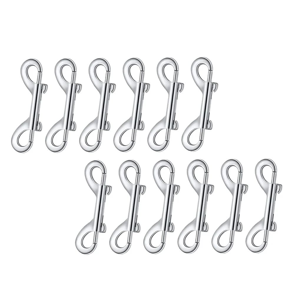 Купи 12pcs Dog Leash Hook Stainless Steel Double Headed Hook Dog Pulling Buckle Double Ended Bolt Snap Accessory Sports Home за 783 рублей в магазине AliExpress