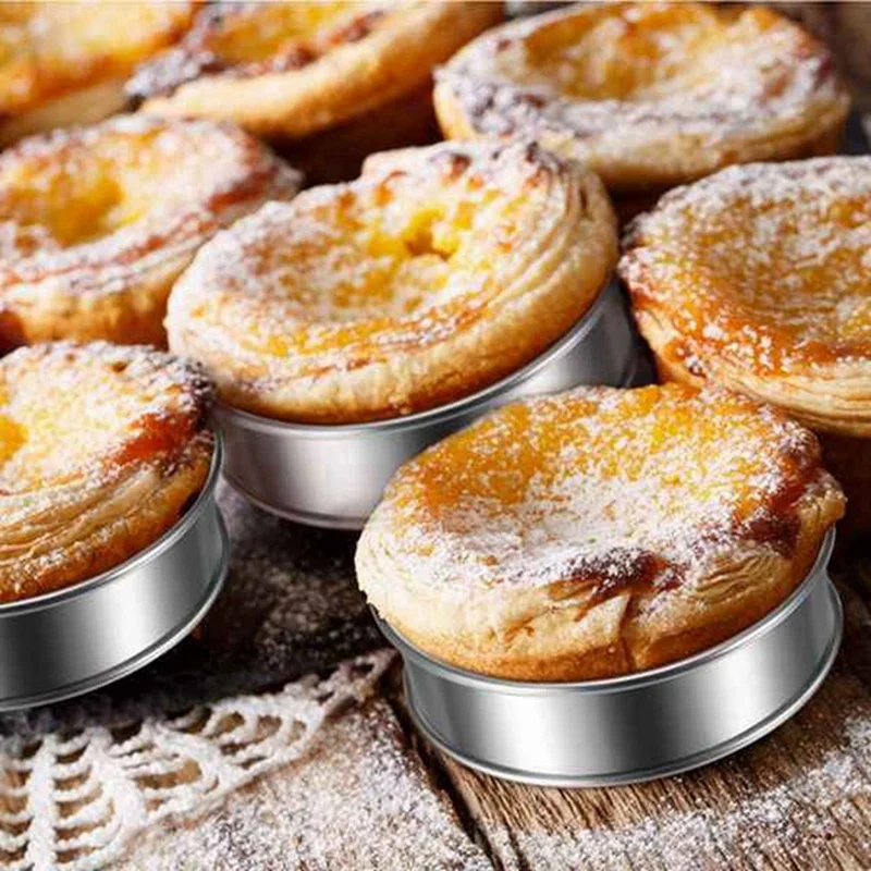 

3.15 Inch Muffin Ring, Set Of 40 Stainless Steel Muffin Rings Molds Double Rolled Tart Rings Round Tart Ring
