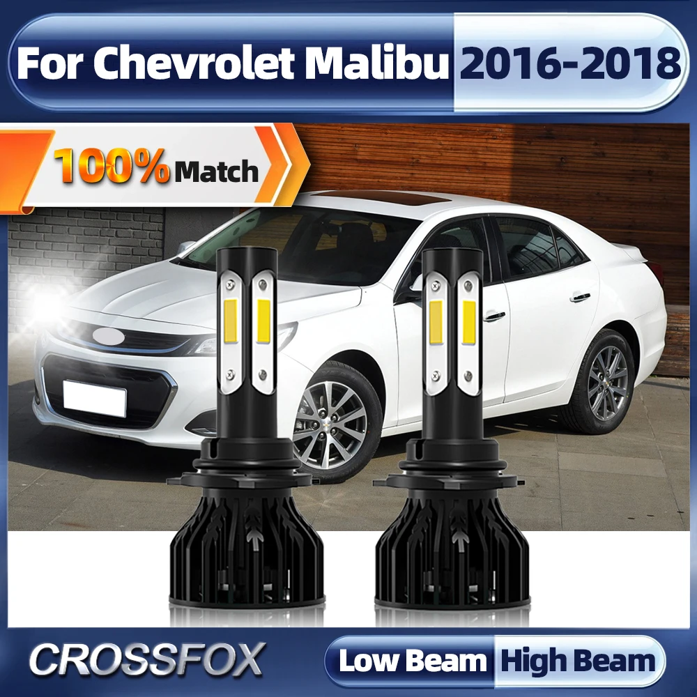 HB3 9005 Canbus Car Headlight Bulb Turbo Led Light 20000LM 12V 6000K White Auto Headlamps For Chevrolet Malibu 2016 2017 2018
