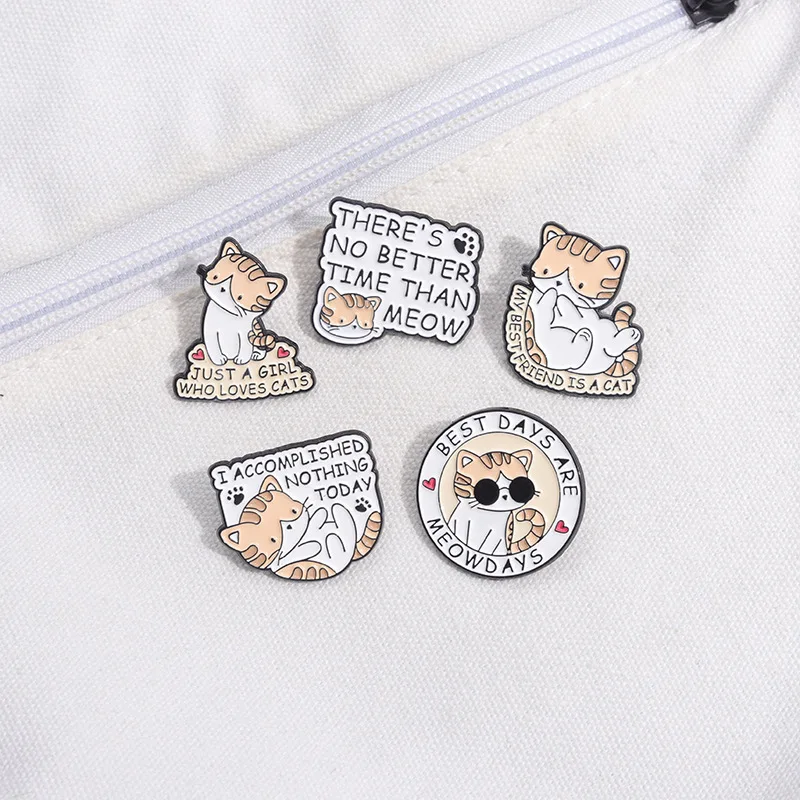 Эмалированная брошь My Best Friend Is A Cat мультяшная Days Meowdays значок ювелирные изделия