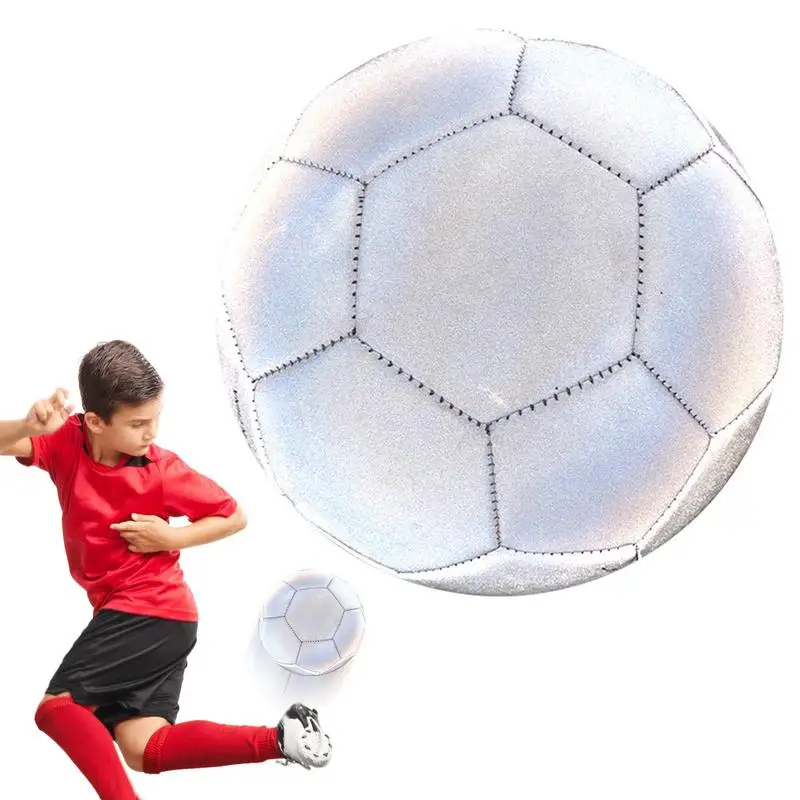 

Reflective Football Glowing In The Dark Soccer Ball Luminous Football Gifts For Kids Practice And Backyard Play Size 5 Colorful