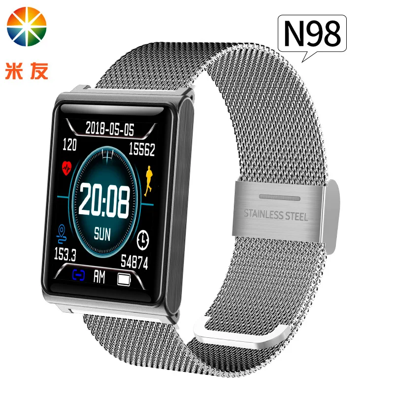 

Miyou N98 Smart Bracelet Full Touch Screen Waterproof Social Fitness Mobile Positioning Compatible with IOS Android