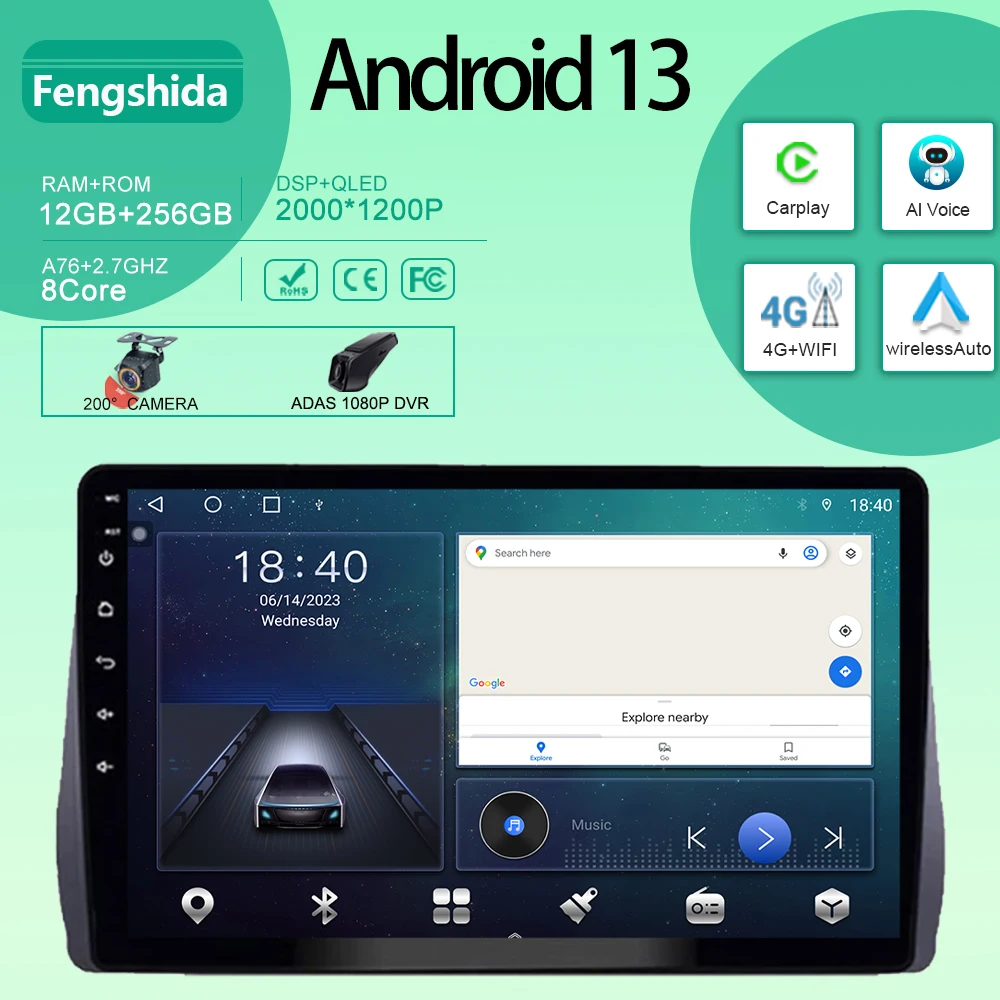 5G WIFI для Toyota Wish 2 II XE20 2009-2017 автомобильное радио мультимедийный видеоплеер