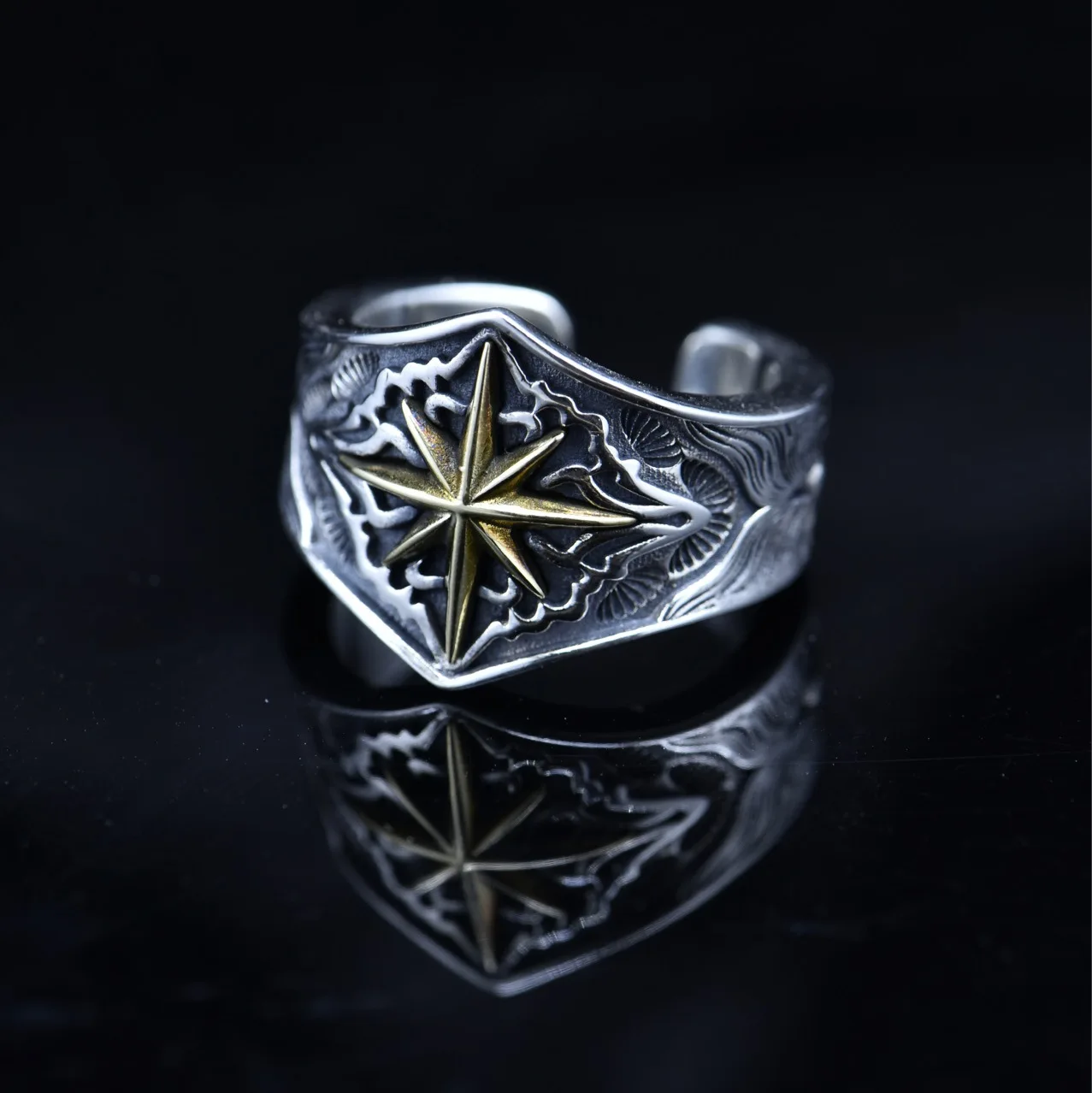 Кольцо OANA S925 из стерлингового серебра простое кольцо на указательный палец с