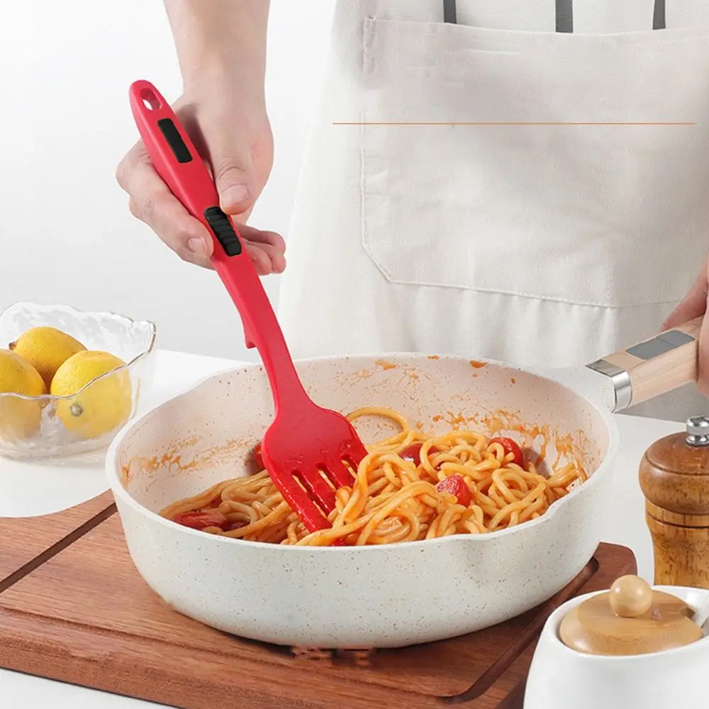 

1 шт. модная многофункциональная силиконовая вилка для готовки спагетти сервировочный вилка из силикона для салата вилка