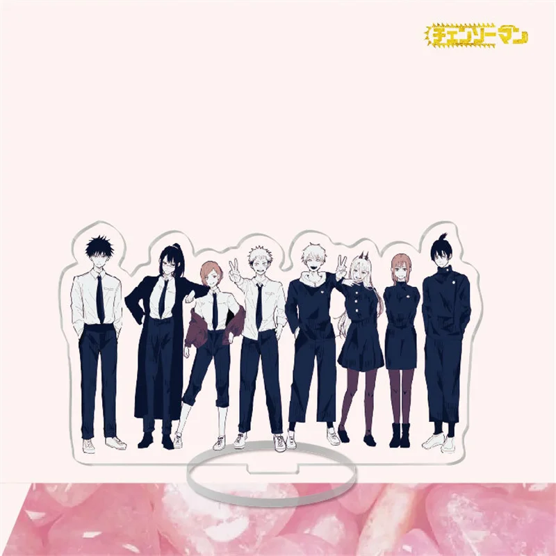 

Модная аниме подставка для бензопилы, мужские фигурки, модельная пластина Denji похита Power Hayakawa Aki Group, акриловая стоячая вывеска, доска с орнам...