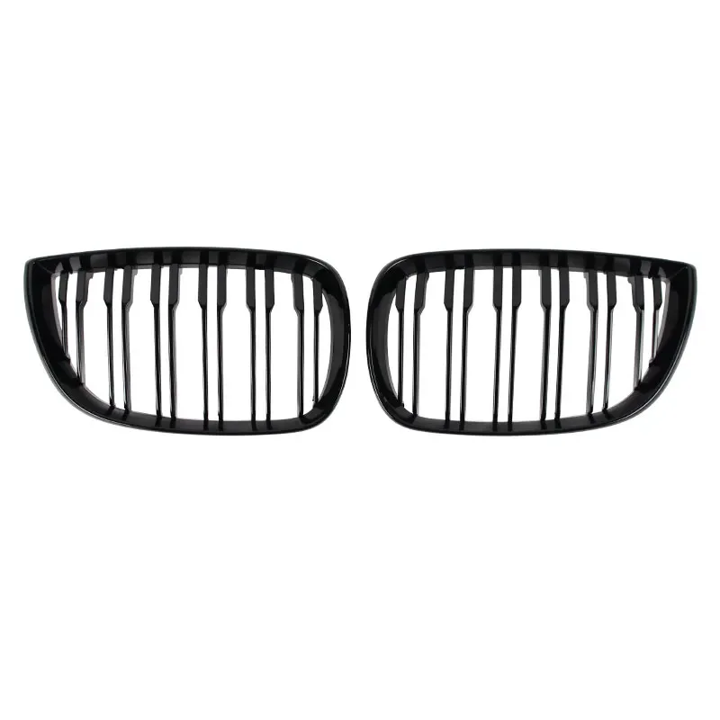 For BMW E81 E87 120d 120i 130i Car Grill Front Kidney Grille Racing Grills Gloss Black 04-06 Auto ABS Double Slat Grilles