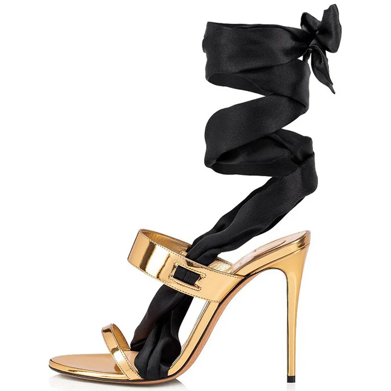 

Women Stiletto Thin High Heels Lace-up Riband Sandals Sexy Bridals Wedding Evening Party Dress Shoe Fashion Lady Sandal 7-I-SL-4