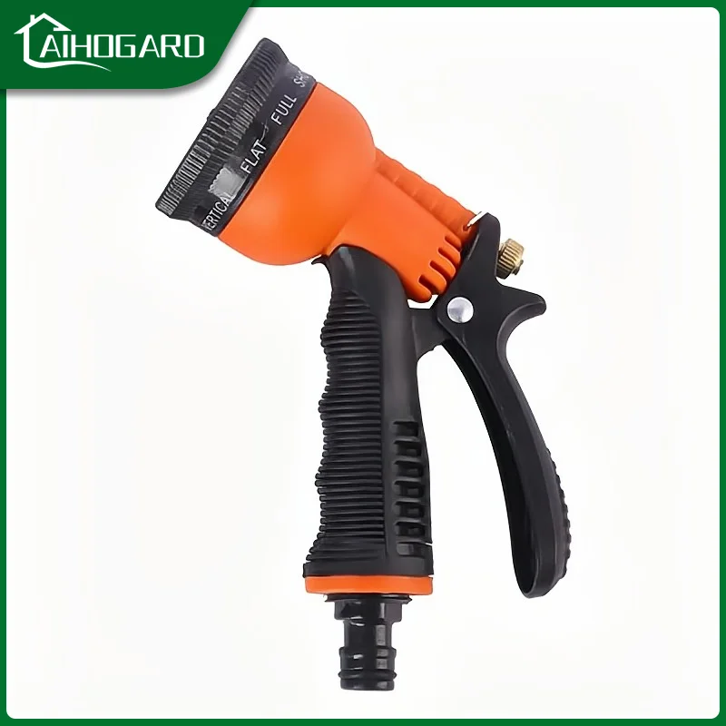 

8 Pattern Garden Watering Gun Portable Watering Nozzle Sprinkle Nozzle Mutifunctional Household Car High Pressure Water Gun