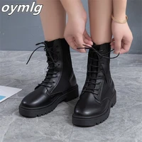 boots womens 2022 autumn new flying woven thick soled thin boots short boots fashion casual thin motorcycle boots trend