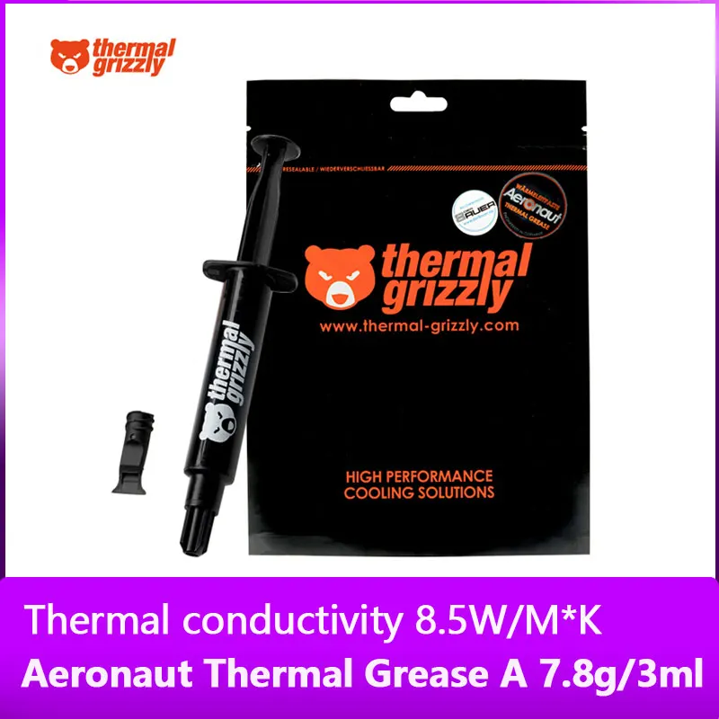 

Thermal Grizzly Aeronaut 8.5W/MK CPU/GPU Heat Conductive Silicon Grease 1g/3.9g/7.8g Big Capacity Compound Cooling Thermal Paste