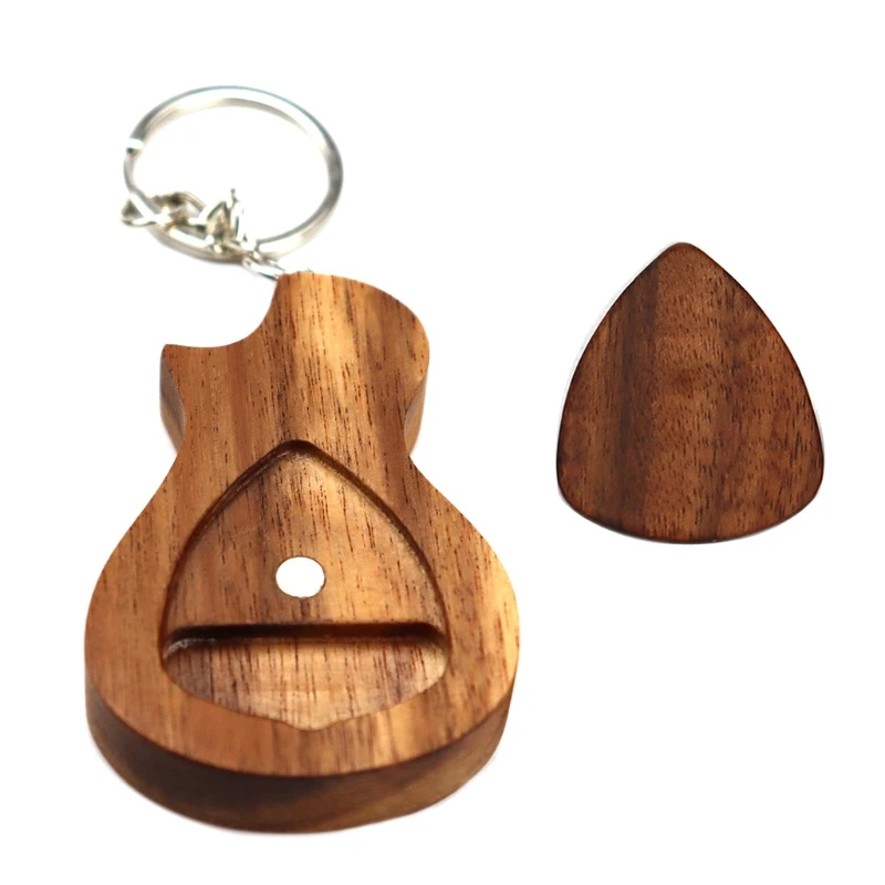 

Guitar Pick Organizer,Pick Case with 1 Piece Wooden Guitar Picks