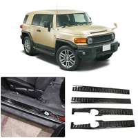 for 2007 2021 toyota fj cruiser stainless steel black car interior and exterior door sill protector car decoration accessories
