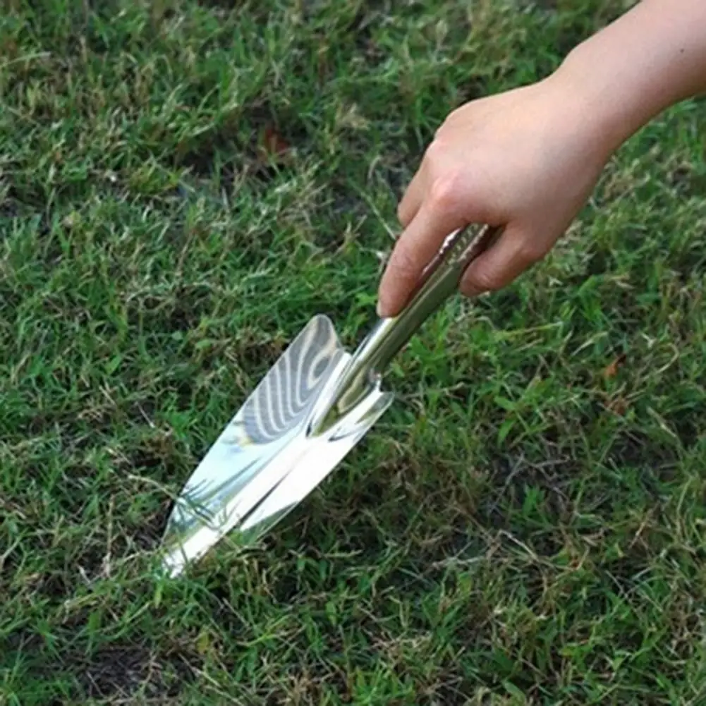 

Solid Color Convenient Anti-slid Handle Garden Shovel Anti-deform Gardening Shovel Simple Usage for Home