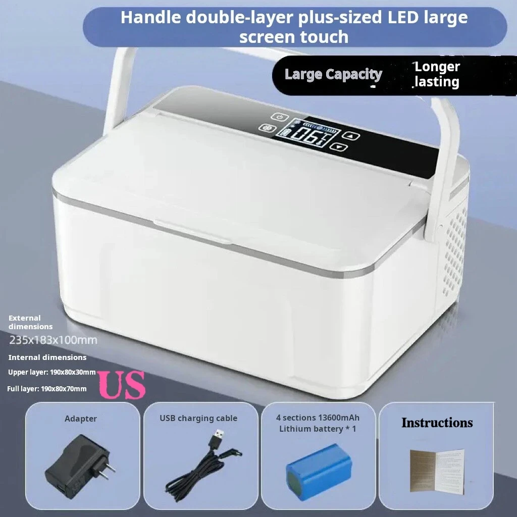 

Холодильник для инсулина, большой экран, двухслойный холодильник для инсулина, портативный холодильник для автомобиля с постоянной температурой