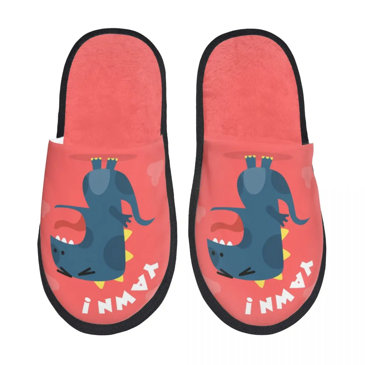 

Домашние тапочки, домашние тапочки для спальни, Симпатичный динозавр, искусственная плюшевая обувь