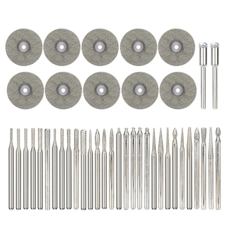 

Diamond Saw Blade Diamond Grinding Burr Needle Point Engraving Carving Polishing Glass Jade Stone Drill Bit Rotary Tool