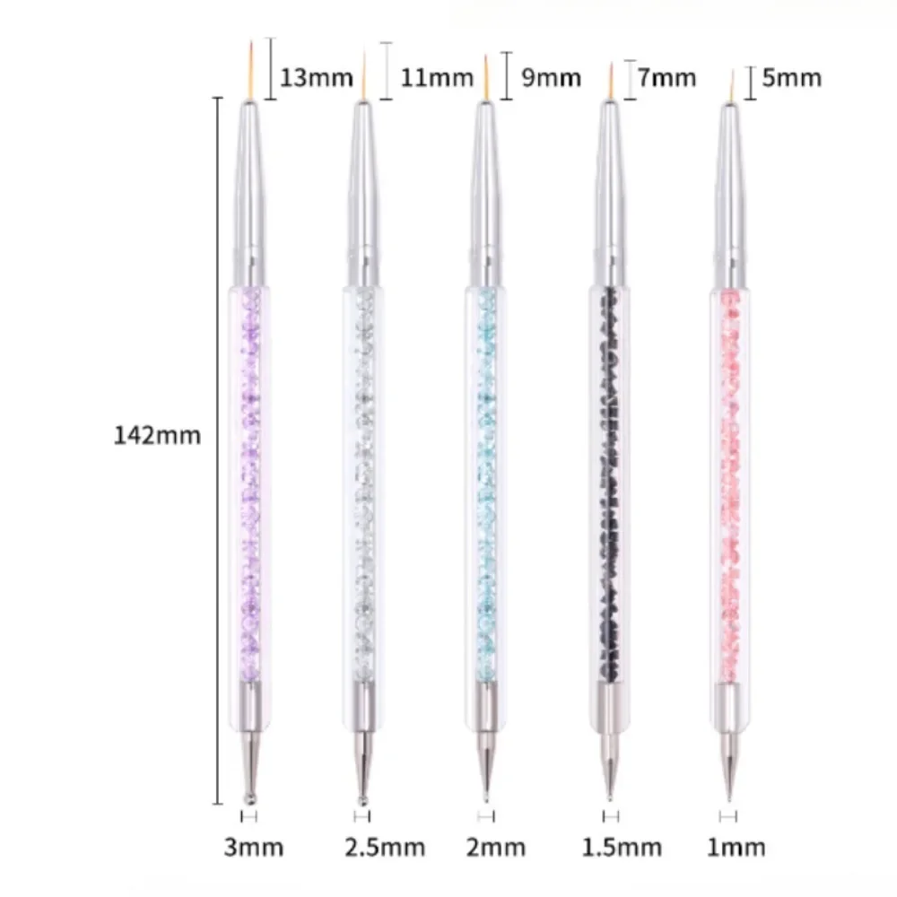 5 шт./набор двусторонние кисти для нанесения гель-лака