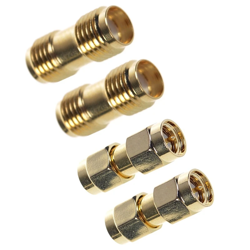 4 Pcs SMA Male To Plug+ Female Jack RF Coaxial Adapter Connector |