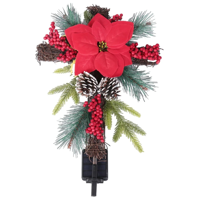 Крестообразный металлический крестообразный светильник на солнечной батарее из