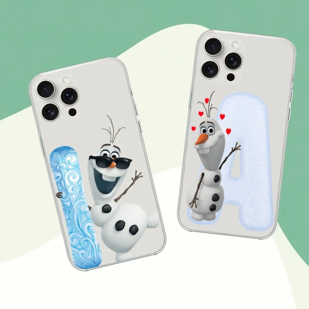 Чехол для телефона MINISO O-Olaf Frozen Cute Snowman прозрачного iPhone 16 13 14 12 11 15 Max Plus Pro Mini Shell