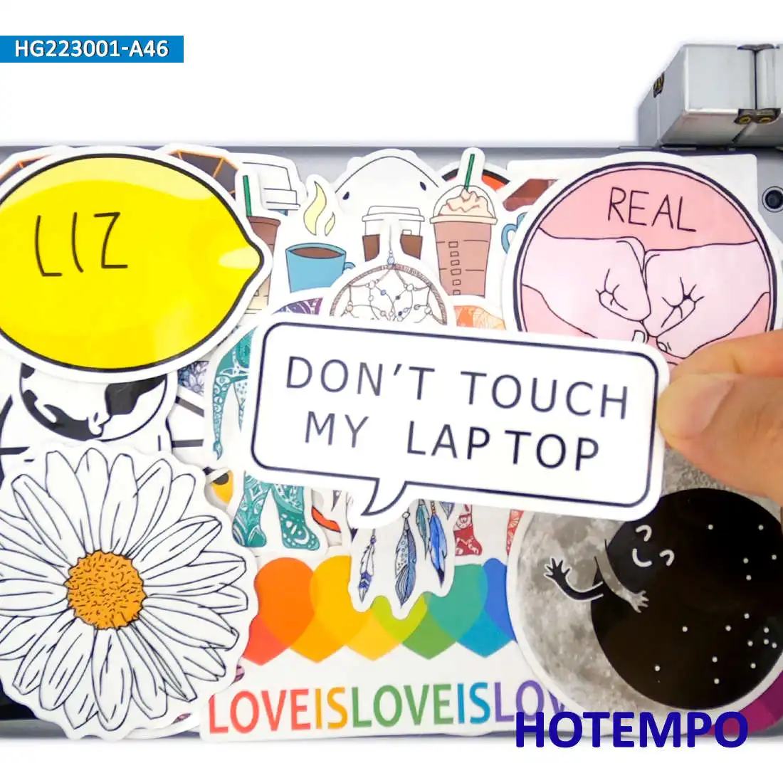 

46Pieces Cute Pink Girl Style Funny Simple Pattern Waterproof Stickers for Notebooks Luggage Car Motorcycle Phone Laptop Sticker