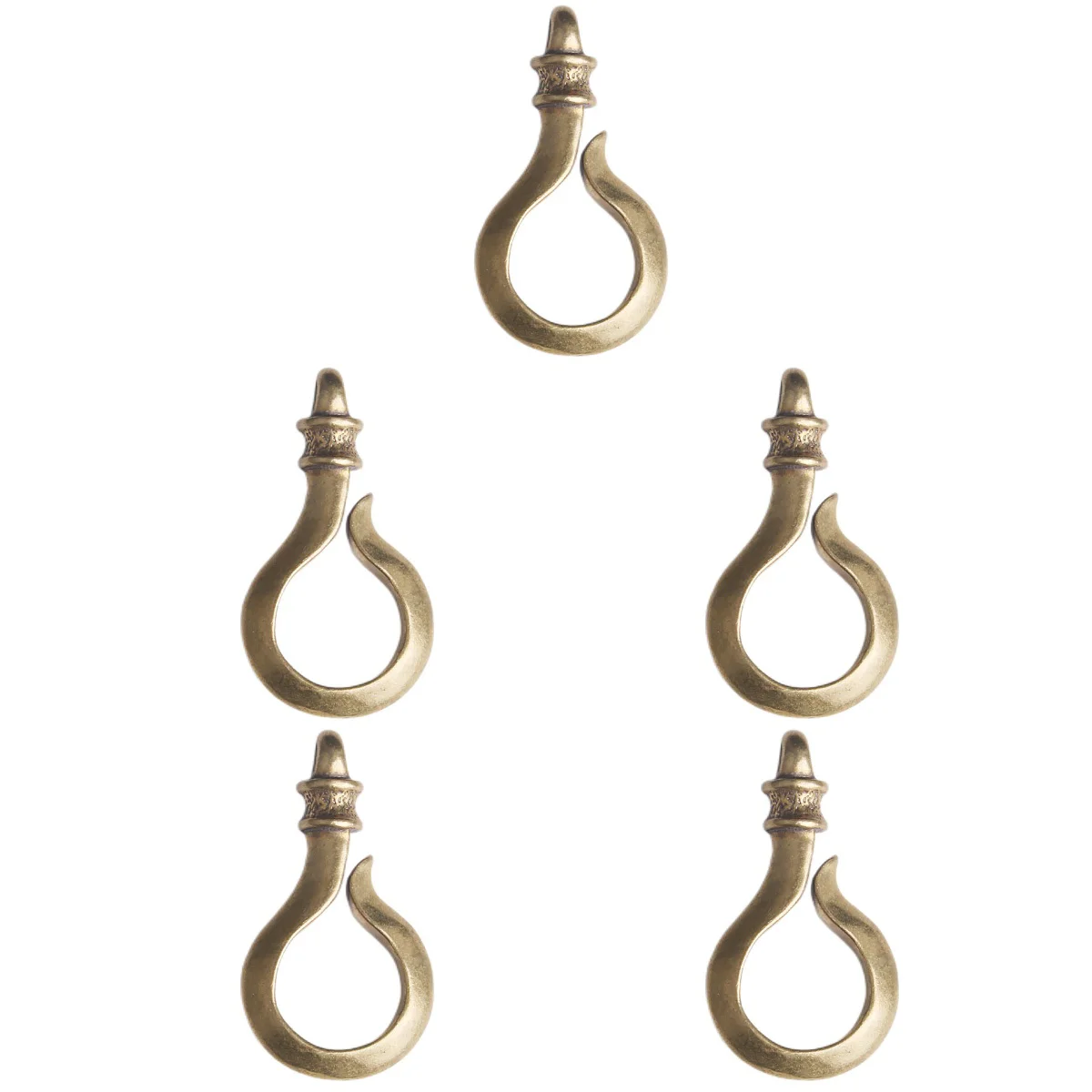 

Keychain Hook Retro Brass Keychains Pendant Keyring Buckle Hanging Style Craft