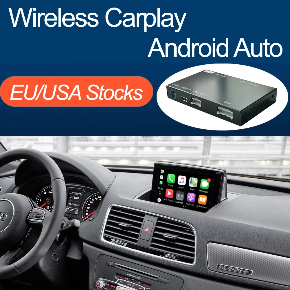 Беспроводной автомобильный интерфейс Apple CarPlay Android для Audi A1 Q3 2011-2018 с функцией