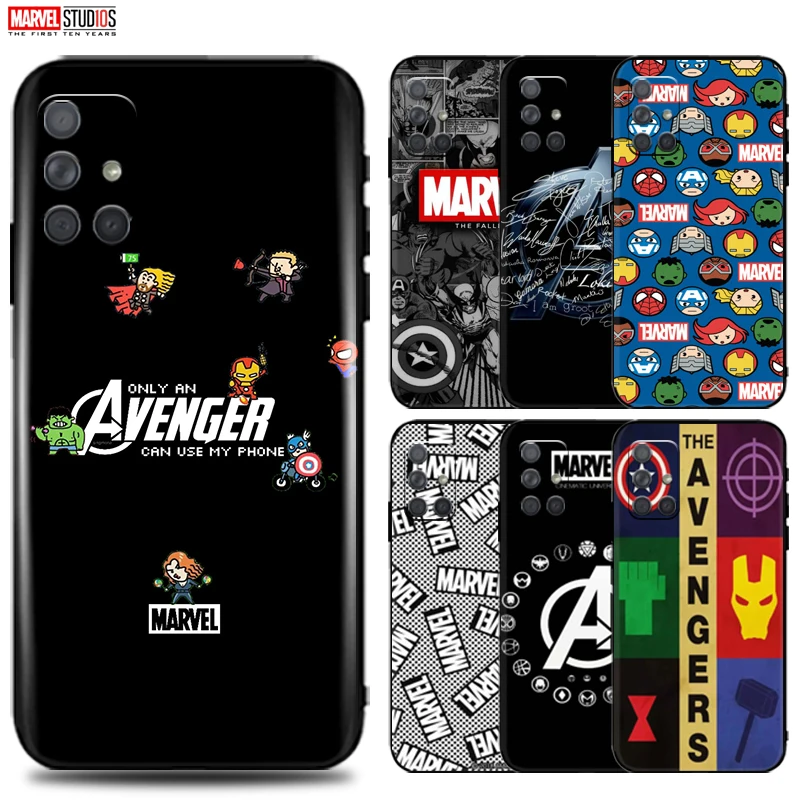 

Marvel Avengers Logo Phone Case For Samsung Galaxy A01 A11 A21 A21S A31 A41 A51 A71 A12 A22 A32 A52 A72 Carcasa Silicone Cover